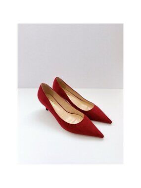 Size 9 Women's Low Kitten Heeled Pumps Pointed Toe Dress Shoes for Office Lady